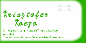 krisztofer koczo business card